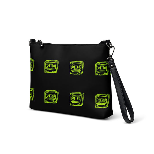 Crossbody bag Black/monster green tape by Get There Lifestyle
