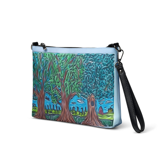 Crossbody bag 3 trees blue by Get There Lifestyle