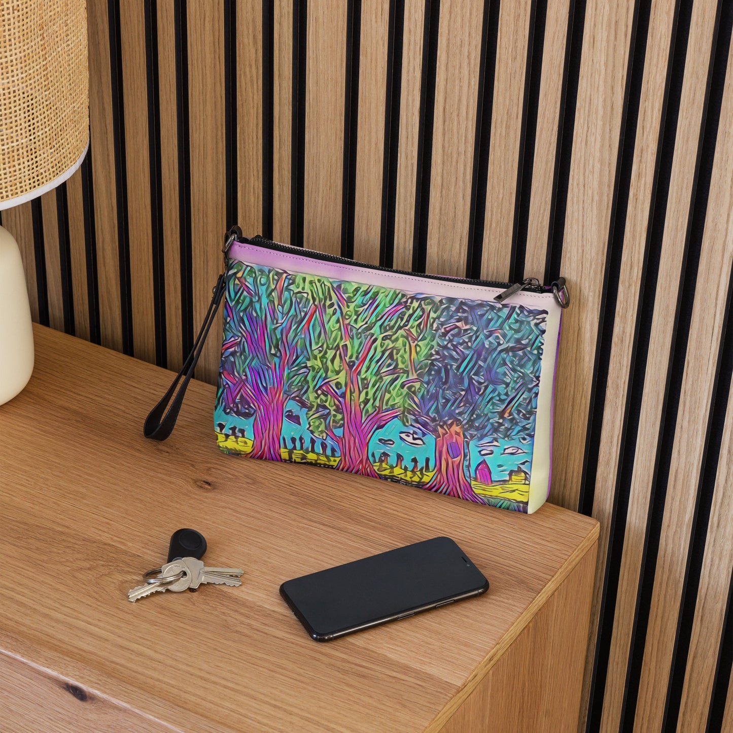 Crossbody bag 3 trees light pink by OSB Lifestyle