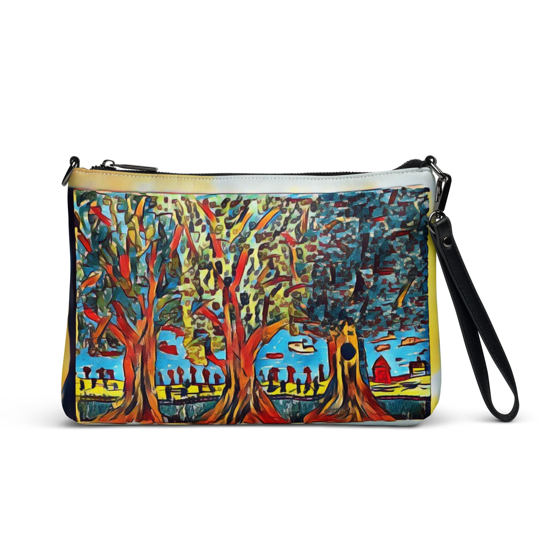 Crossbody bag 3 trees tan by OSB Lifestyle