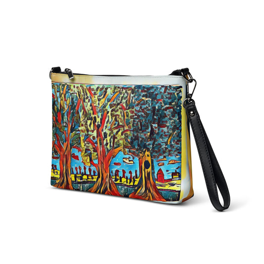 Crossbody bag 3 trees tan by Get There Lifestyle